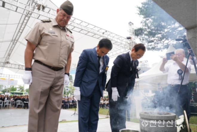삼룡동 마틴공원서 열린 천안 7·8전투 전몰미군용사 추모식
